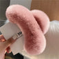 Rabbit Fur Plush Small Crab Clip Square Hair Claw Women Elegant Shark Clip Hairpin Barrettes Ponytail Holder Hair Accessories