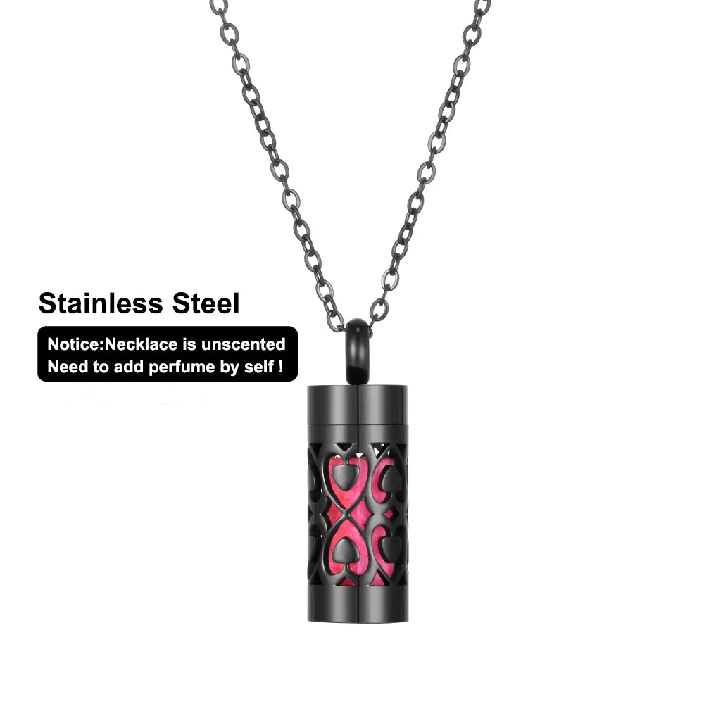 Women’s Stainless Steel Aromatherapy Diffuser Necklace For Essential Oils