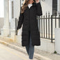 Women's Long Puffer Jacket Winter Warm Quilted Coat Long Sleeve Zip Up Outwear with Hood Casual Outfits Streetwear Autumn