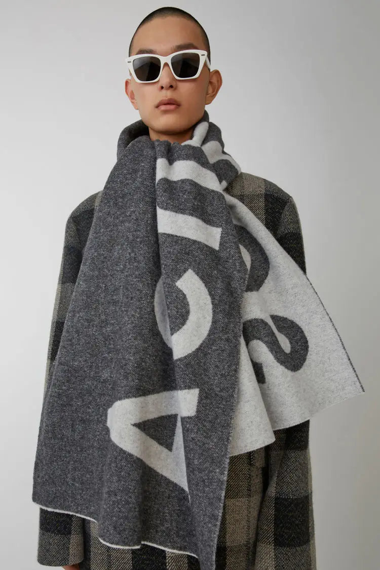 Warm Cashmere Scarf with Large Monogram for Everyday Ease and Style
