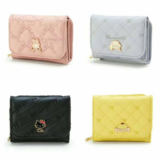 Kawaii Clutch Purse with Coin Pouch and Card Slots Detachable Strap