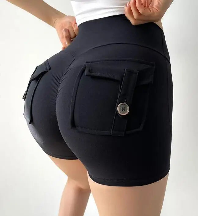 Sexy Yoga Shorts for Women, High Waisted Sports Pants, Fitness Shorts