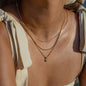 Layered Heart Pendant Necklace with Crystal Bead Detailing for Everyday Sparkle and Delicate Shine