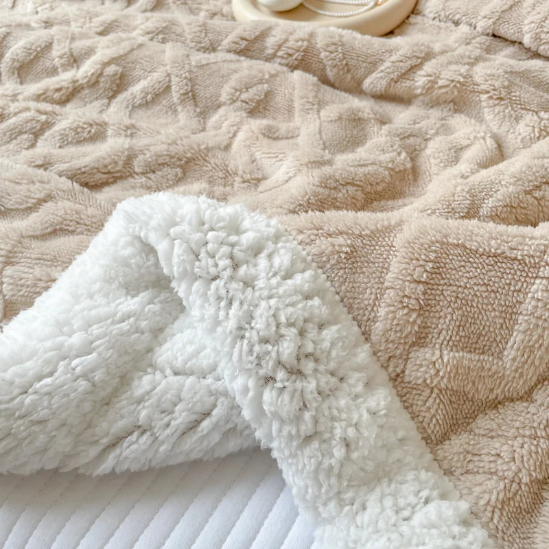 Ultra Blanket With Double Layer Milk Velvet And Lambswool Warmth