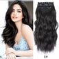Synthetic Clip In Hair Extensions 11Color Synthetic Clip In Hair Extensions Long Wavy 4Pcs/Set Piece 11 Clip-In Hairpieces