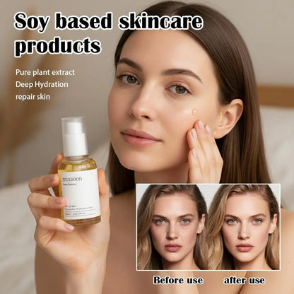 Korean Bean Cream Hydrating Skin Care Set With Centella Cleanser And Spf50 Sunscreen Featuring Soy Extract