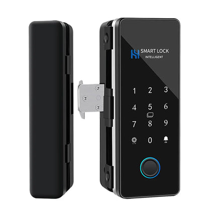 Lock App Bluetooth Smart Glass Door Lock Remote Unlock Fingerprint RFID IC Card Password with Time Attendance Record Report