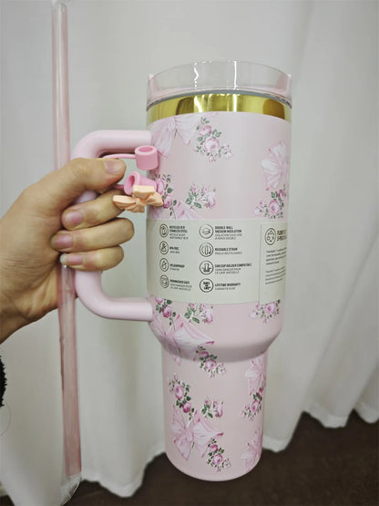 2025 Real Pictures Tumblers With Handle Car Mugs Insulated Tumbler With Lids Straw Stainless Steel Coffee Tumbler Termos Cups