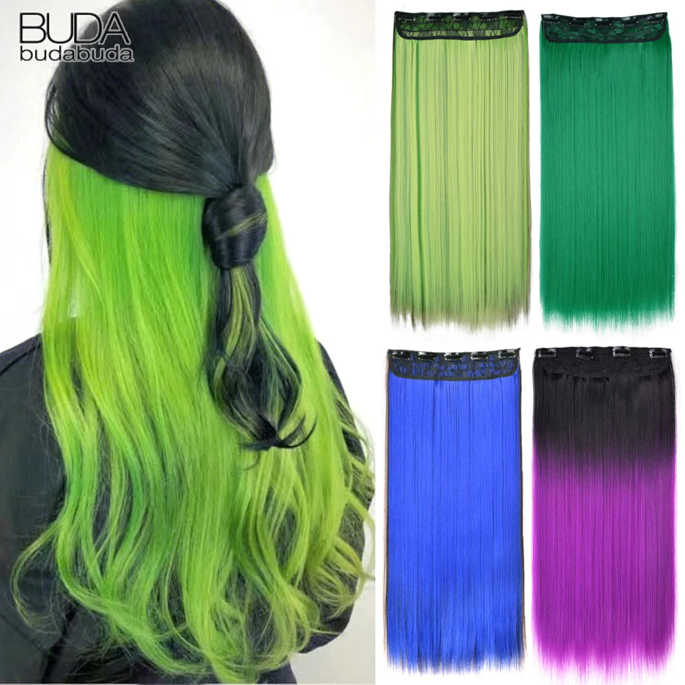 Long Clip In Hair Extensions for Length and Volume 22 Inch