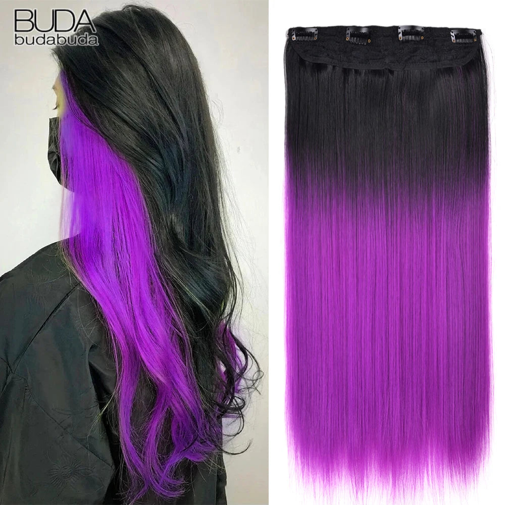 Long Clip In Hair Extensions for Length and Volume 22 Inch