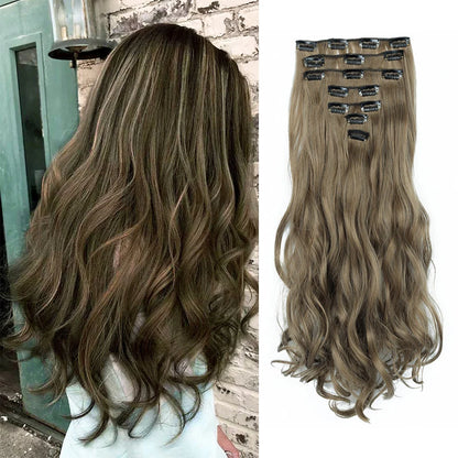 Lush Clip In Extensions 7 Piece Full Head 22 Inch Curly Wavy Hair