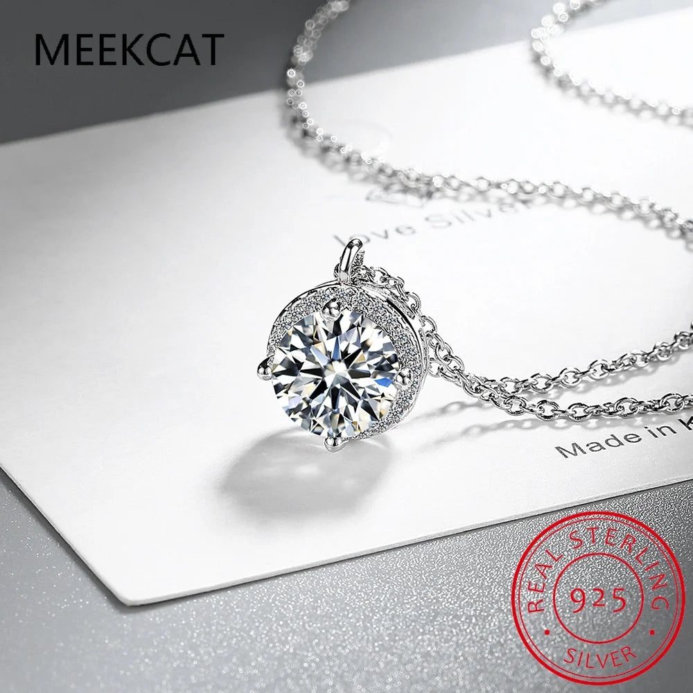Sparkling Lab Diamond Necklace and Earrings Set in Sterling Silver