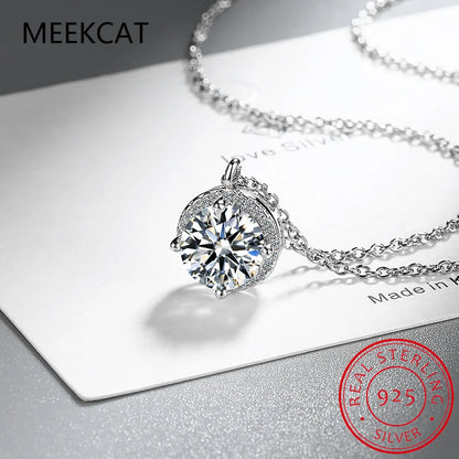 Sparkling Lab Diamond Necklace and Earrings Set in Sterling Silver