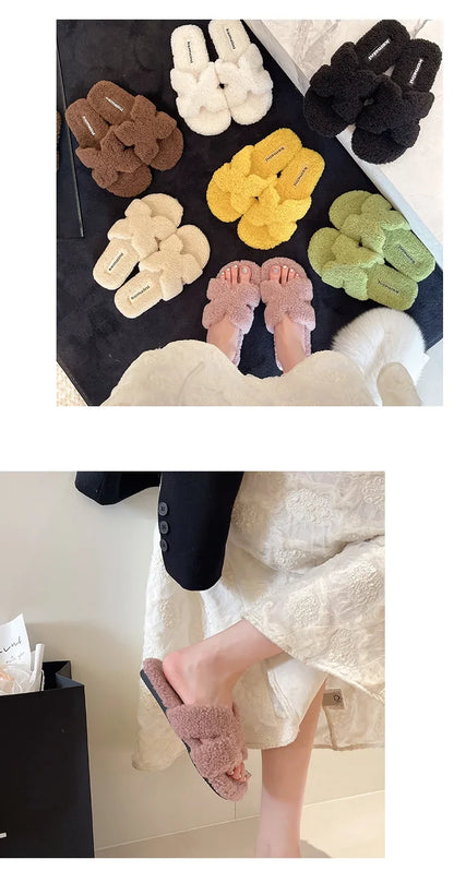 Soft Slippers with Faux Fur Lining for All Day Indoor Outdoor Warmth