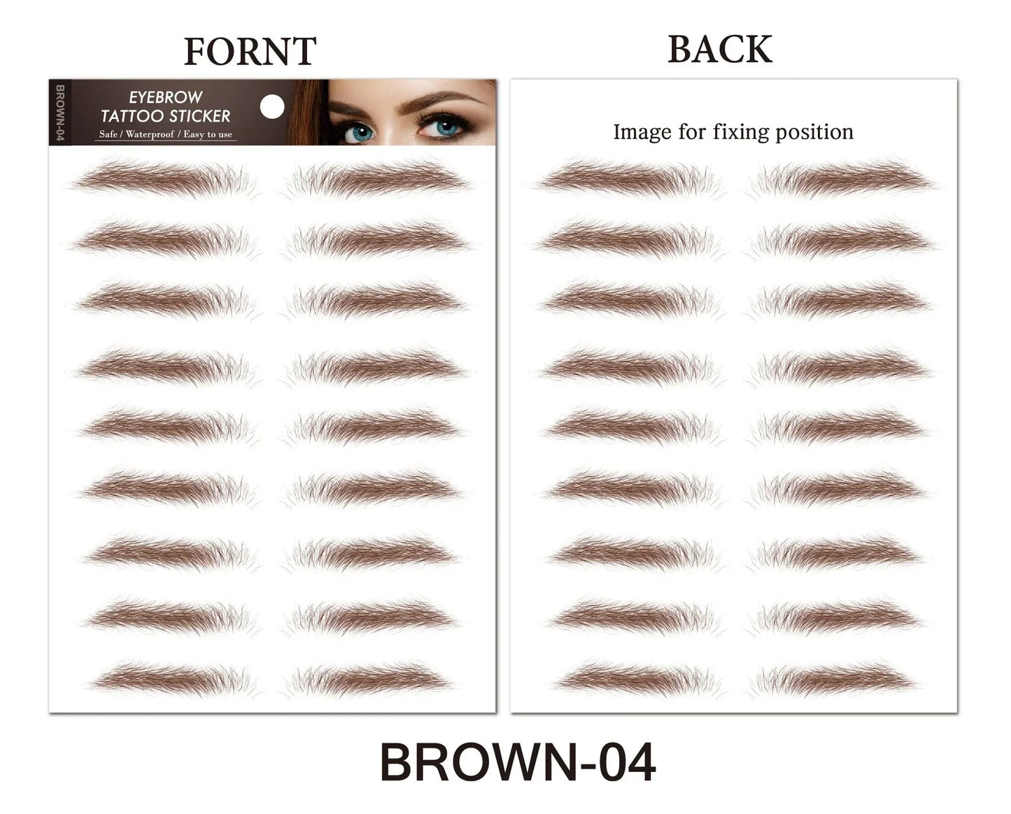 Women’s 6D Eyebrow Tattoos Stickers Waterproof Hair-Like Brow Grooming Shaping