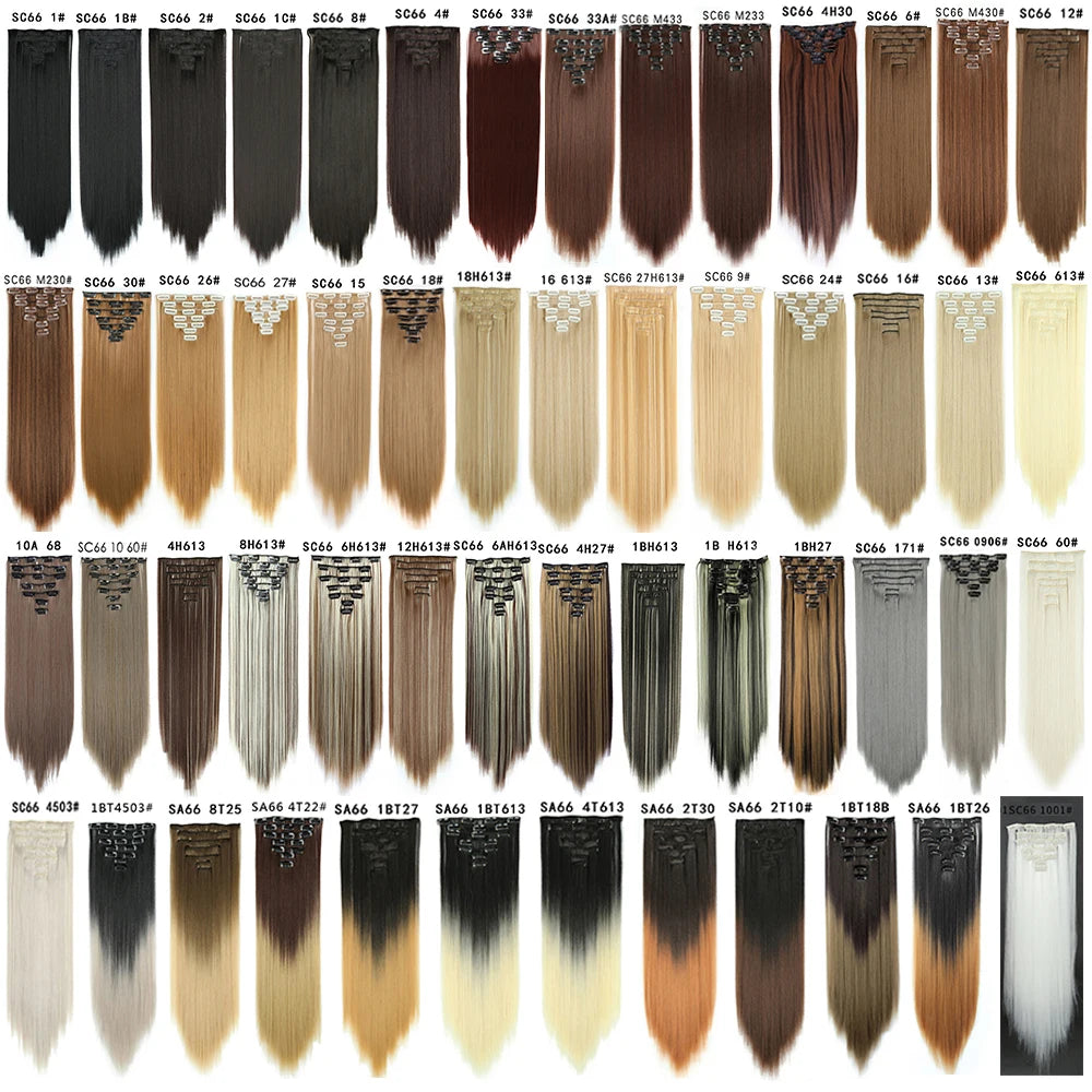 Long Clip In Hair Extensions for Length and Volume 22 Inch