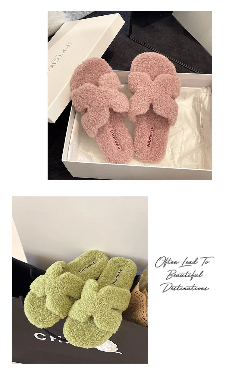 Soft Slippers with Faux Fur Lining for All Day Indoor Outdoor Warmth