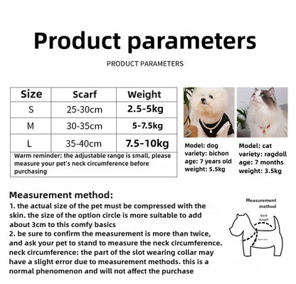 Pet Cat Collars Pearl Rose Pendant Necklace Cat Dog Pearl Collar Pet Pendant Cute High Beauty Retro Decoration Teddy Dog Collar