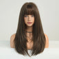 Blonde Long Straight Hair Wig Women Wig with Bangs Heat Resistant Synthetic Wig Halloween Cosplay Daily Natural Fake Hair