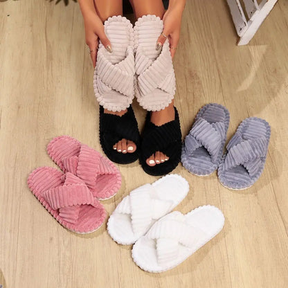 Soft Slippers with Non Slip Sole for Women Indoor Warmth and Support