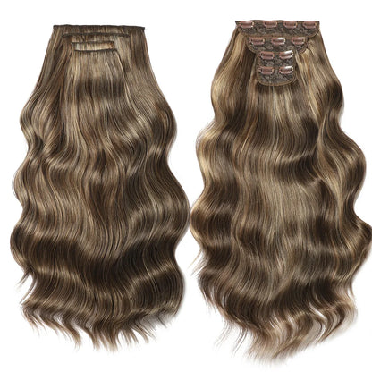 Voluminous Clip-In Hair Extensions 22 Inch Set for Length and Volume