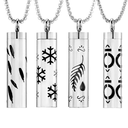 Aromatherapy diffuser necklace with geometric locket pendant