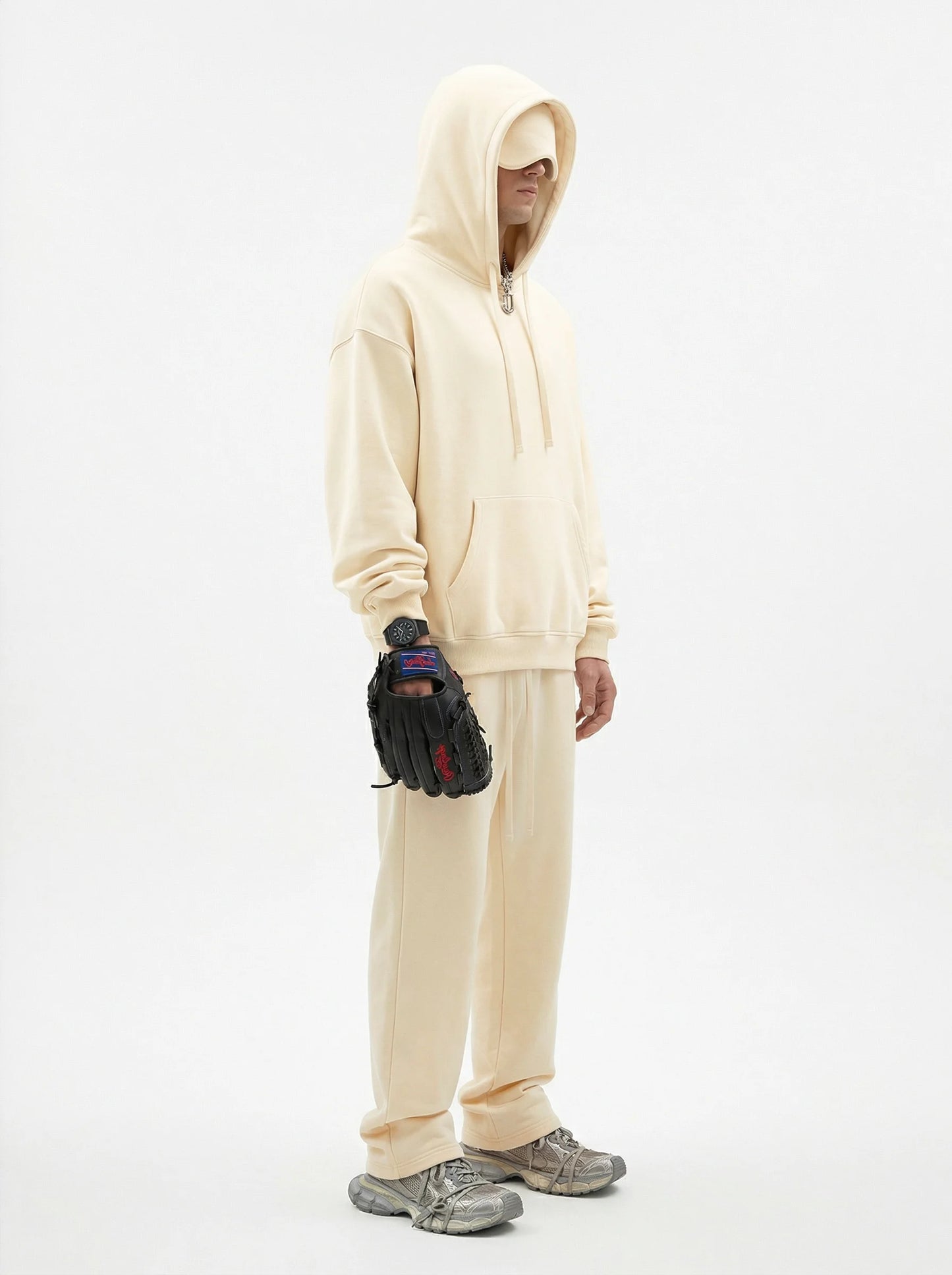 Unisex Cotton Blend Fleece Hoodie And Pants Set With Relaxed Fit And Soft Texture