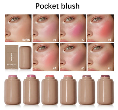 Pink Beauty Multi-use Blush Stick For Lips Cheek Long-lasting Hydrating Highlights Brighten Soft Natural Flush Cream Blush Stick