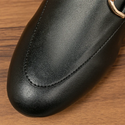 Womens Luxury Metal Chain Fur Mules