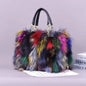 2026 Luxury Real Fox Fur Bag Winter Women Handbag Designer Luxury Bag Evening Party Bags Leather High Quality Shoulder Bag Natural Fur Bag