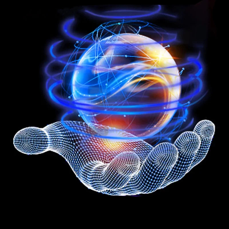 Hand-controlled LED flying spinner ball with boomerang return