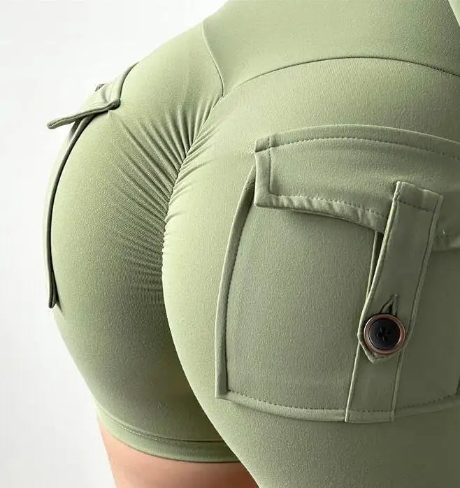 Sexy Yoga Shorts for Women, High Waisted Sports Pants, Fitness Shorts