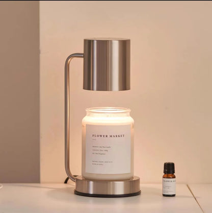 Wax-melting lamp with timer and dimmer