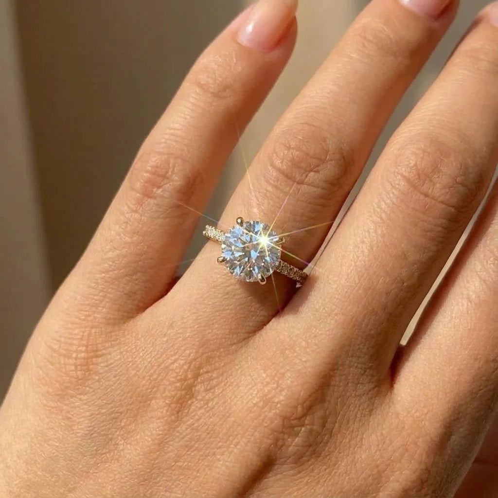 Radiant Ring with Zircon Accent in Sterling Silver for Everyday Wear