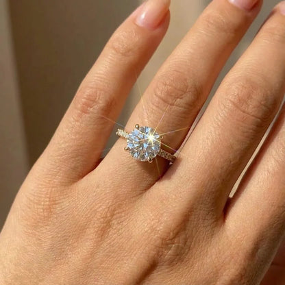 Radiant Ring with Zircon Accent in Sterling Silver for Everyday Wear