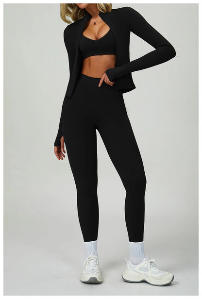 2-3PCS Yoga Suit Women Tracksuit Sports Bra High Waist Leggings Shorts Outfit Gym Set Fitness Push Up FITNESS REVOLUTION