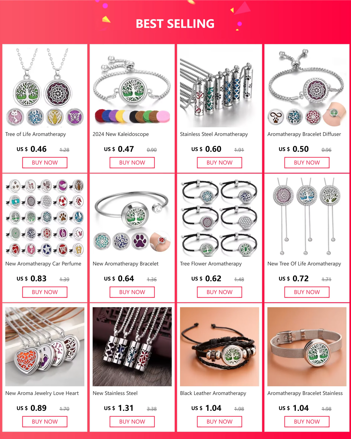 Women’s Stainless Steel Aromatherapy Diffuser Necklace For Essential Oils