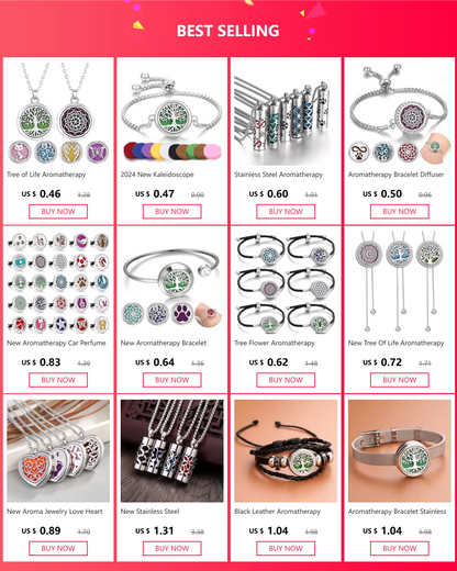 Women’s Stainless Steel Aromatherapy Diffuser Necklace For Essential Oils