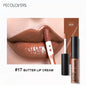Butter Lip Cream Liquid Lipstick, Non-Sticky, Moisturizing High Pigment For Nude Red Sexy Lip Makeup Cosmetic