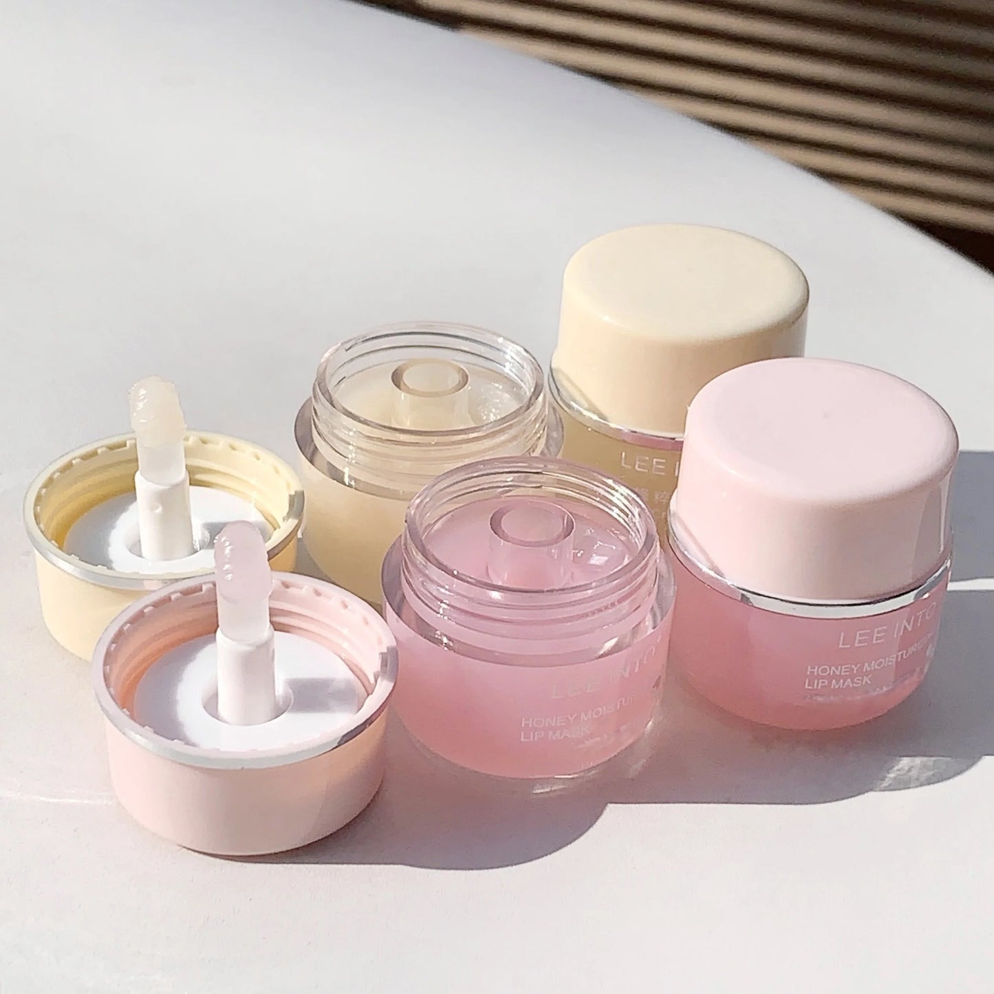 Hydrating Lip Balm Set with Primer for Lip Lines and Honey Infusion