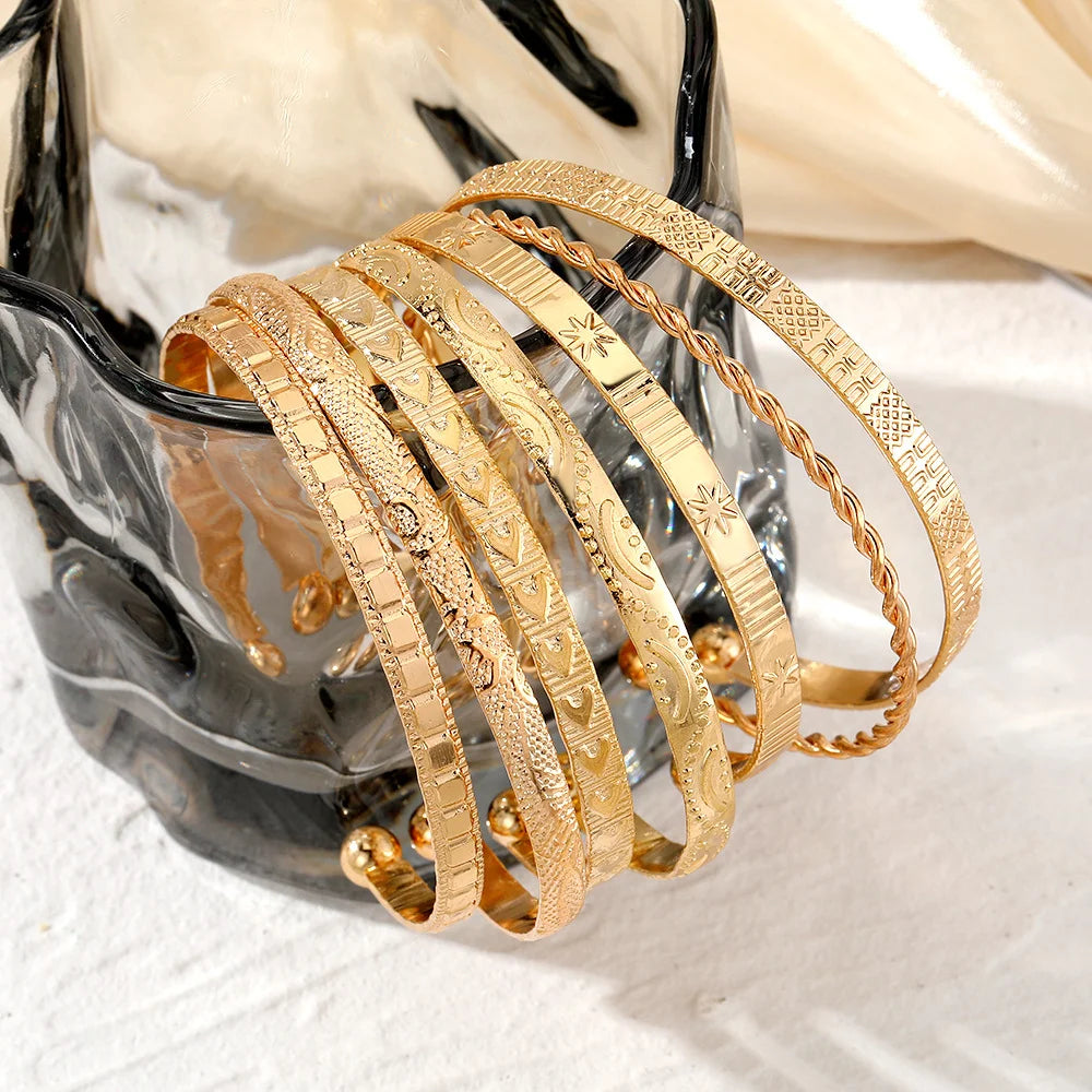 Women's bangle bracelet set for layered styling