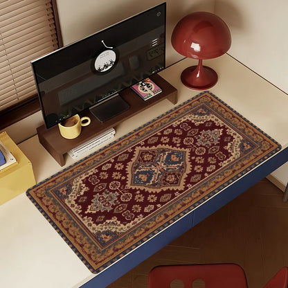 Persian carpet-pattern desk mat and mouse pad