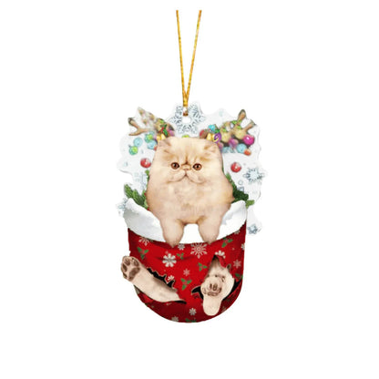 Cartoon Cat Christmas Decoration - Cute Hanging Xmas Tree Pendant for Home Party Car Decor