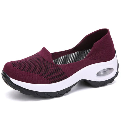 Shoes for Women Casual  2025 Anti Slip Outdoor Thick Sole Sloping Heel Breathable Casual Comfortable Sports Shoes Walking Shoes