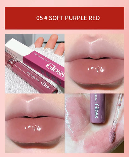 Hydrating Lip Gloss with Glassy Water Shine for Plump Lips