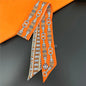 NEW 2026 Long Scarf for Women Narrow Ribbon Headband Female Neckerchief Handle Bag Band Bandana Hair Tie Accessories