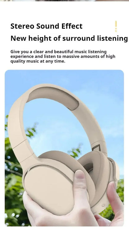 Wireless Over-Ear Headphones With ANC Bluetooth 5.3 HD Mic