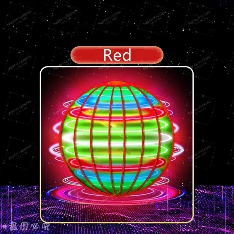 LED Flying Ball Boomerang Toy Hovering Light Up Orb for Nighttime Play