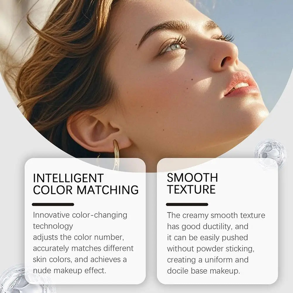 Foundation stick with dewy color-correcting formula and smooth hydrating texture for makeup