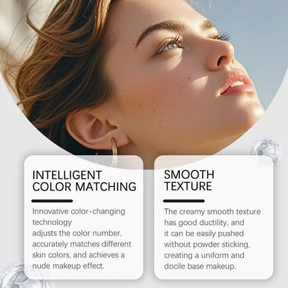 Foundation stick with dewy color-correcting formula and smooth hydrating texture for makeup